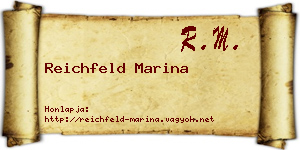 Reichfeld Marina névjegykártya